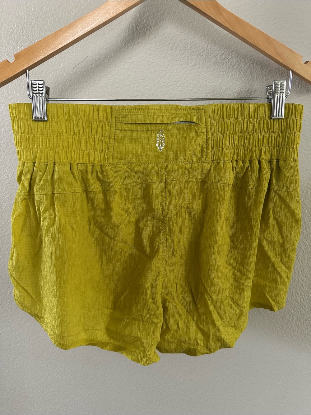 FP Movement by Free People Chartreuse Elastic-Waist Athletic Shorts